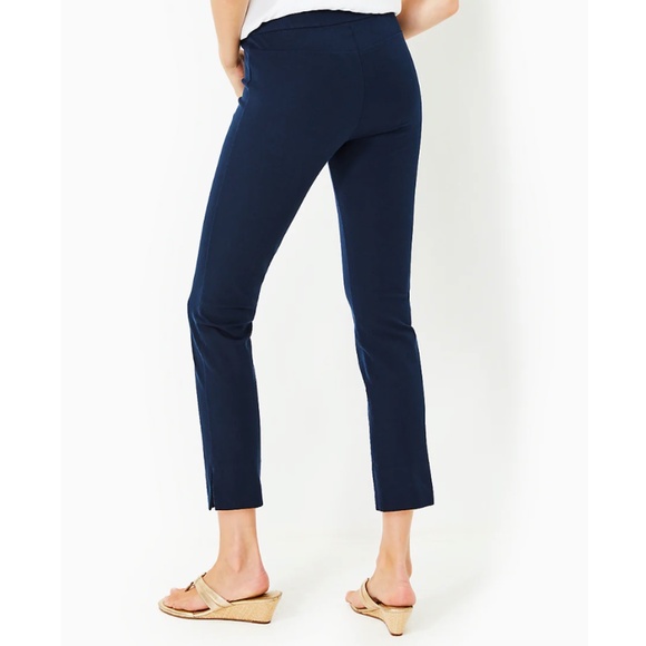 Lily Pulitzer MERRIN High-Rise BI-STRETCH PANT Pull On NAVY - 6 - Picture 4 of 14